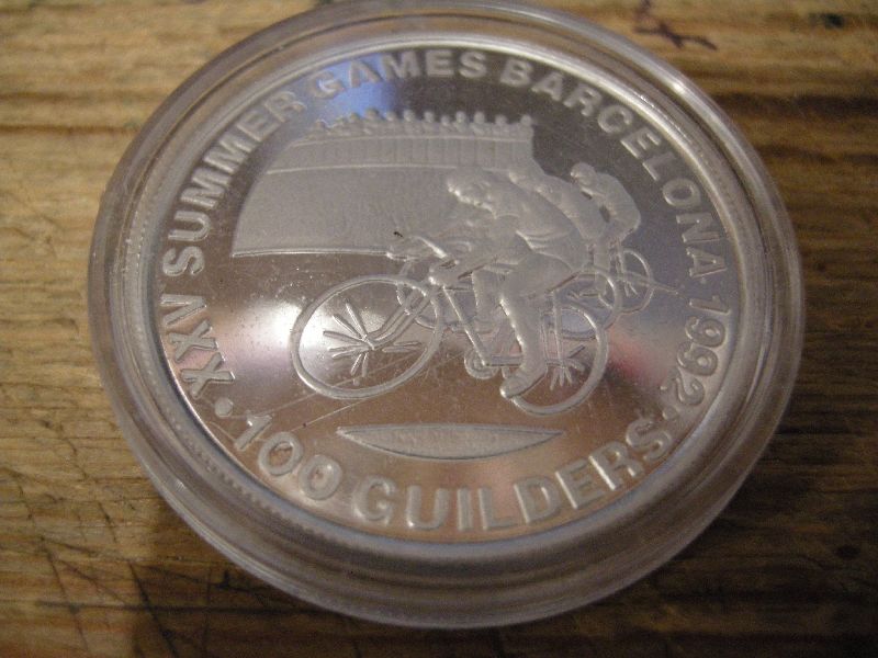 (Bild für) 100 Gulden 1992 Suriname Wielrenners Proof type A